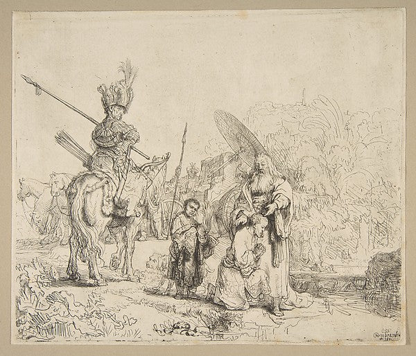 The Baptism of The Eunuch 1641-Rembrandt ,  Poster Print Wall Art