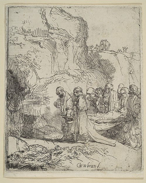 Christ Carried to the Tomb c1645-Rembrandt  ,  Poster Print