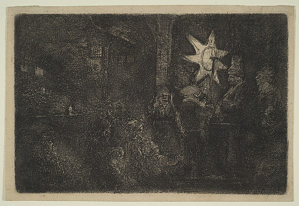 The Star of Kings: A Night Piece c1651-Rembrandt  ,  Poster Print