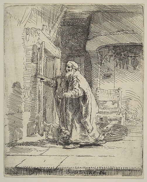 The Blindness of Tobit 1651-Rembrandt , Poster Print