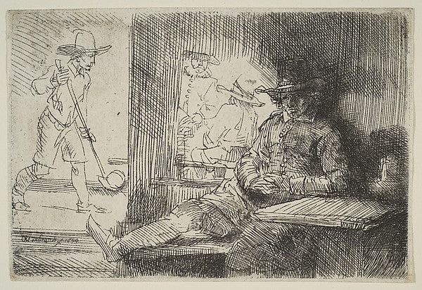 The Golf-Player 1654-Rembrandt  ,  Poster Print