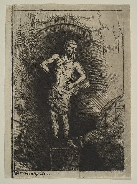 The Image Seen by Nebuchadnezzar 1655-Rembrandt  ,  Poster Print