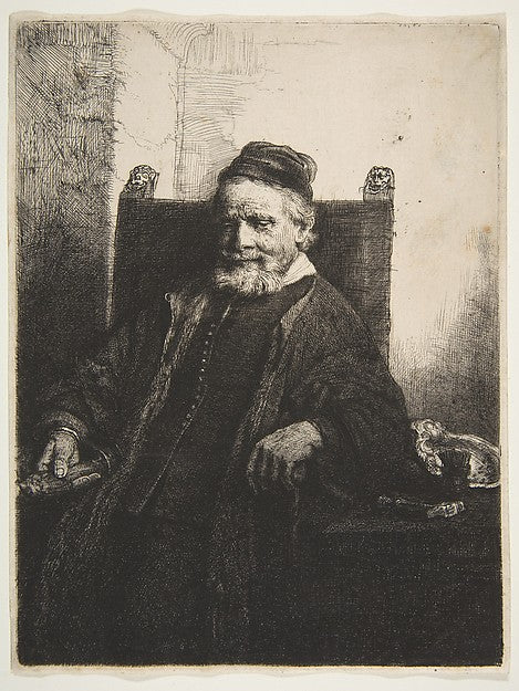 Jan Lutma  Goldsmith 1656-Rembrandt  ,  Poster Print