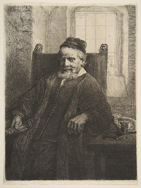 Jan Lutma  Goldsmith 1656-After Rembrandt  ,  Poster Print