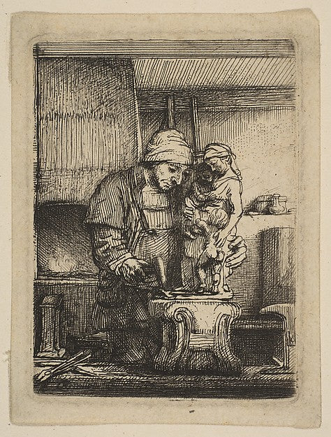 The Goldsmith 1655-Rembrandt  ,  Poster Print
