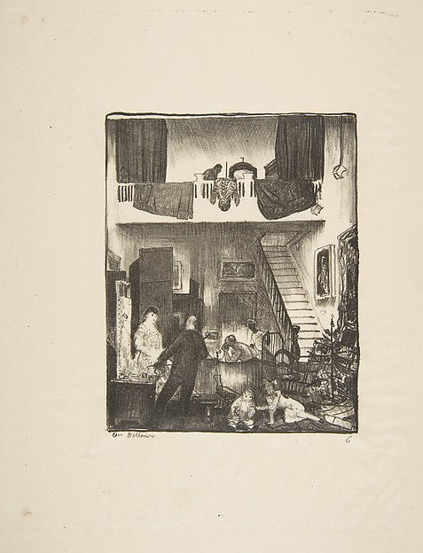 The Studio  Christmas 1916 1916-George Bellows ,  Poster Print Wall Art