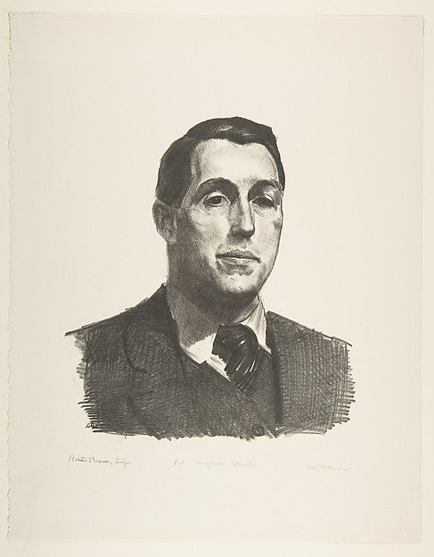 Portrait of Eugene Speicher  First Stone 1923–24-George Bellow,  Poster Print Wall Art