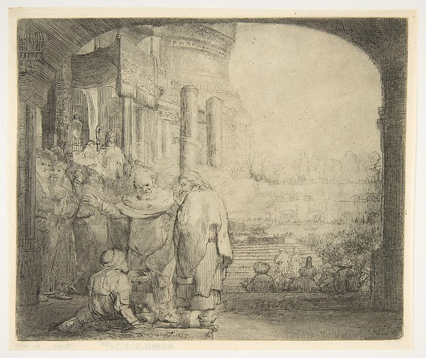 Peter and John Healing the Cripple at the Gate of the Temple 1,  Poster Print
