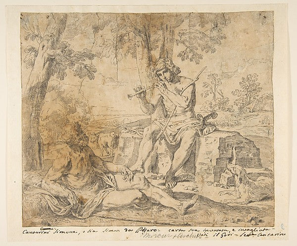 Mercury and Argus c1630–1648-Simone Cantarini,  Poster Print Wall Art