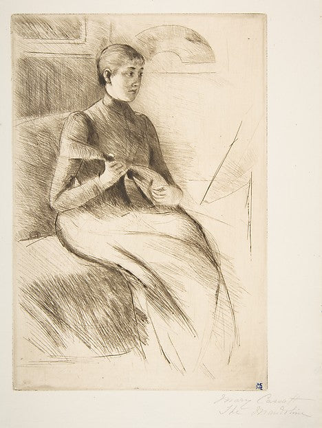 The Mandolin Player c1889-Mary Cassatt,  Poster Print Wall Art