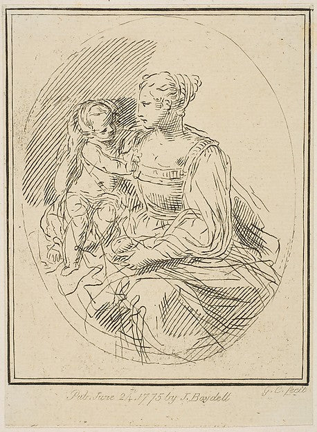 Virgin and Child 1775-After Simone Cantarini ,16x12"(A3)Poster