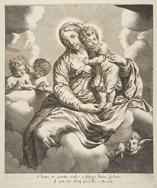 Madonna and Child in Glory 17th cent-Anonymous, 17th cent, Aft,  Poster Print