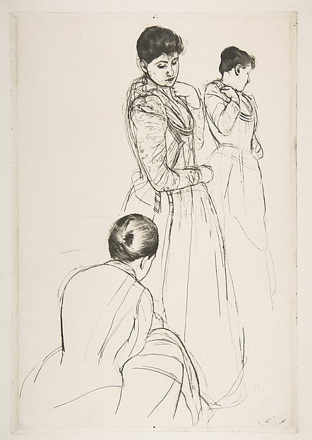 The Fitting 1890–91-Mary Cassatt, Poster Print