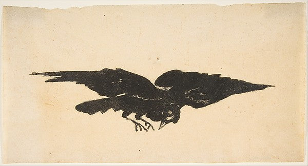 The Flying Raven  Ex Libris for The Raven by Edgar Allan Poe 1,16x12"(A3)Poster