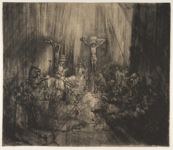 Christ Crucified between the Two Thieves:  The Three Crosses c, Poster Print