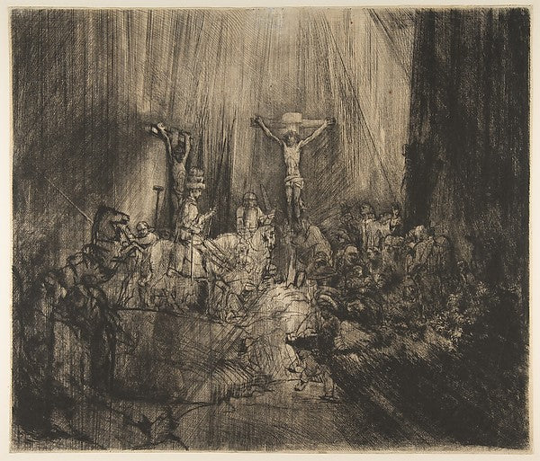 Christ Crucified Between the Two Thieves  1653-Rembrandt  ,  Poster Print