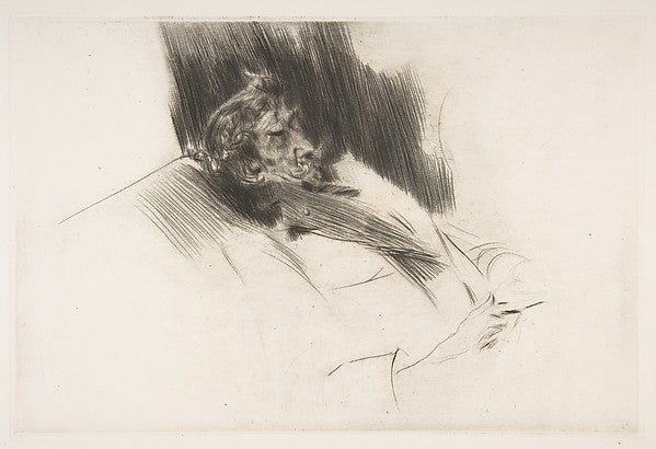 Whistler Asleep 1897-Giovanni Boldini ,16x12"(A3)Poster