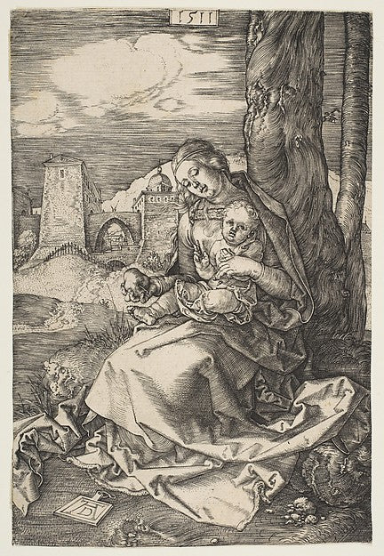 Virgin and Child with a Pear 1511-Albrecht Dürer ,16x12"(A3)Poster