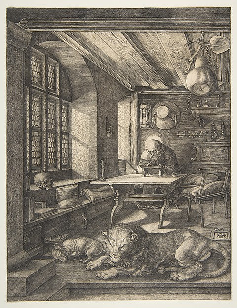 Saint Jerome in His Study 1514-Albrecht Dürer , Poster Print
