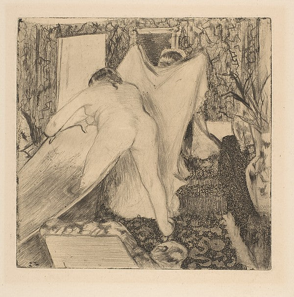 Leaving the Bath 1879–80-Edgar Degas,16x12