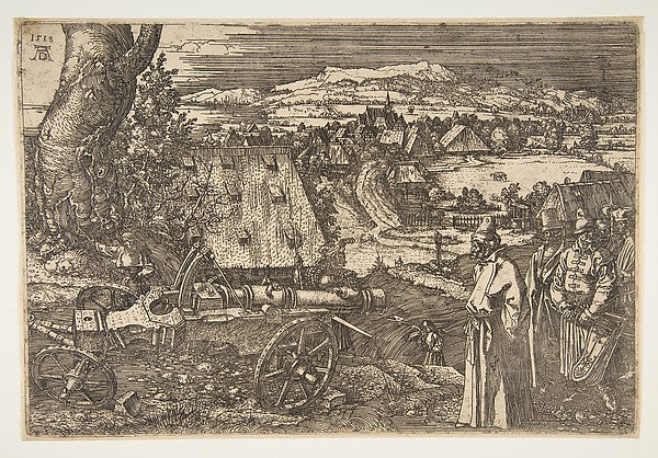 Landscape with a Cannon 1518-Albrecht Dürer , Poster Print