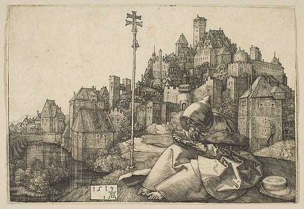 Saint Anthony Reading 1519-Albrecht Dürer,  Poster Print Wall Art
