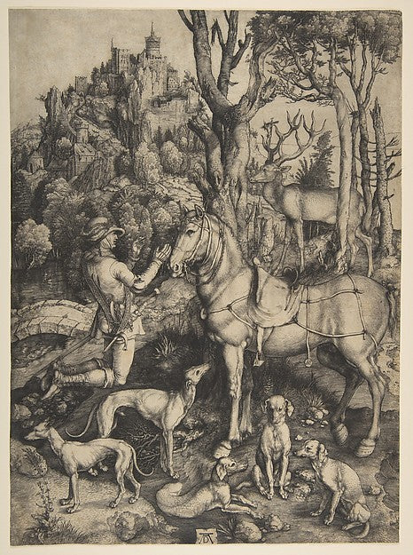 Saint Eustace c1501-Albrecht Dürer , Poster Print