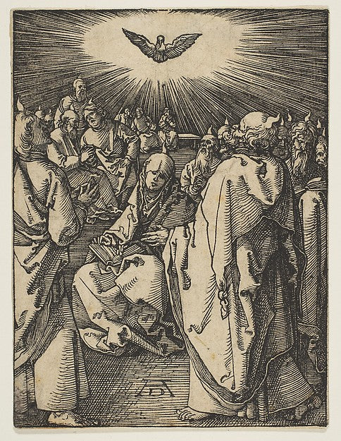 Pentecost  from The Small Passion c1510-Albrecht Dürer , Poster Print