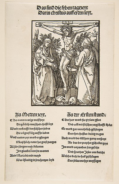 Christ on the Cross between the Virgin and Saint John  1510-Al,  Poster Print Wall Art