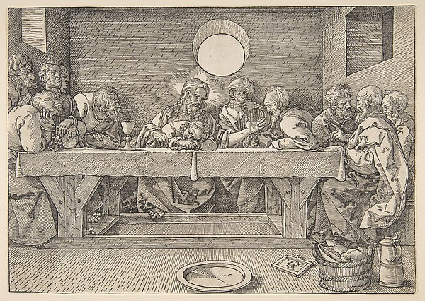 The Last Supper 1523-Albrecht Dürer ,16x12