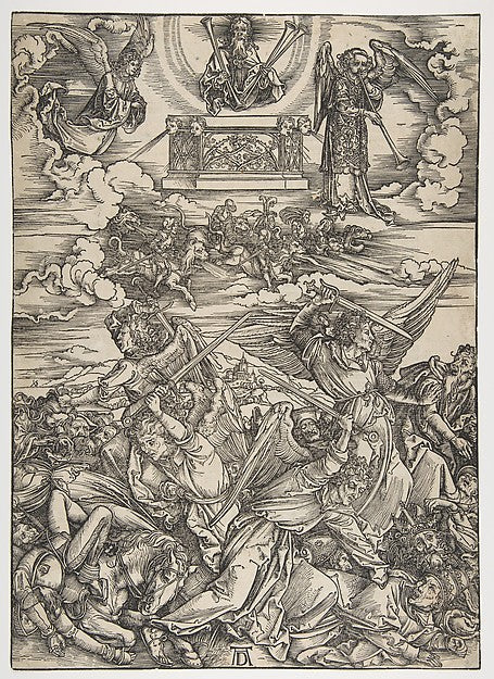 The Four Avenging Angels  from The Apocalypse  Latin Edition 1,  Poster Print Wall Art