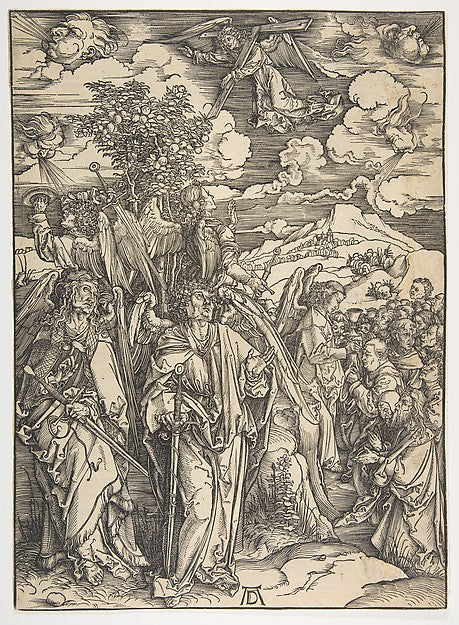 The Four Angels Holding the Winds  from The Apocalypse  German,  Poster Print Wall Art