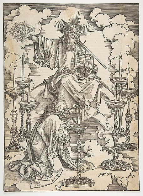 The Vision of the Seven Candlesticks  from The Apocalypse  Ger,  Poster Print Wall Art