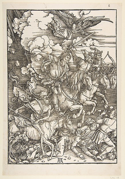 The Four Horsemen  from The Apocalypse  Latin Edition  1511 c1,16x12"(A3)Poster