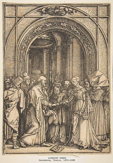 The Betrothal of the Virgin  from The Life of the Virgin c1503,  Poster Print Wall Art