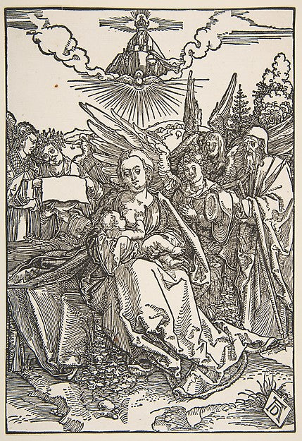 The Holy Family with Five Angels c1503-Albrecht Dürer ,  Poster Print Wall Art