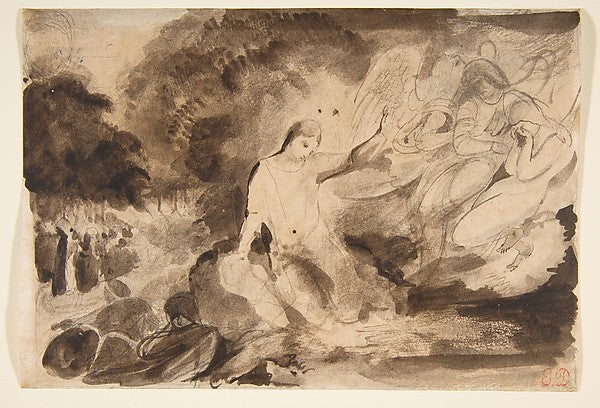 The Agony in the Garden 1823–1824-Eugène Delacroix,  Poster Print Wall Art