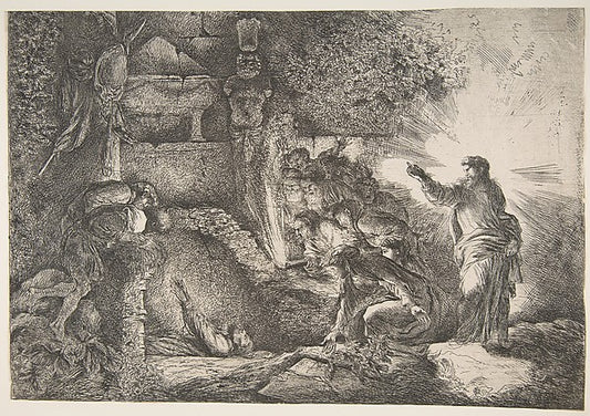 Raising of Lazarus 1645–1650-Giovanni Benedetto Castiglione ,16x12"(A3) Poster
