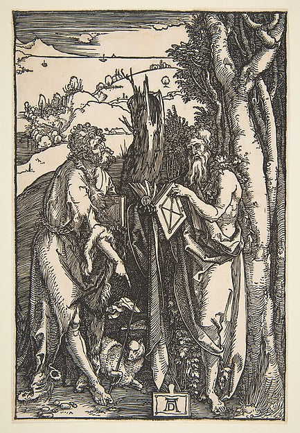 Saint John the Baptist and Saint Onuphrius c1503-Albrecht Düre,  Poster Print Wall Art