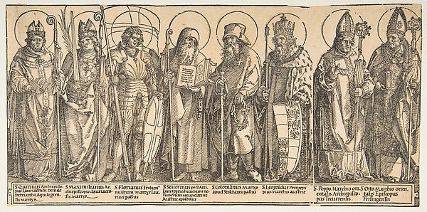 The Patron Saints of Austria 1515–17-Albrecht Dürer , Poster Print