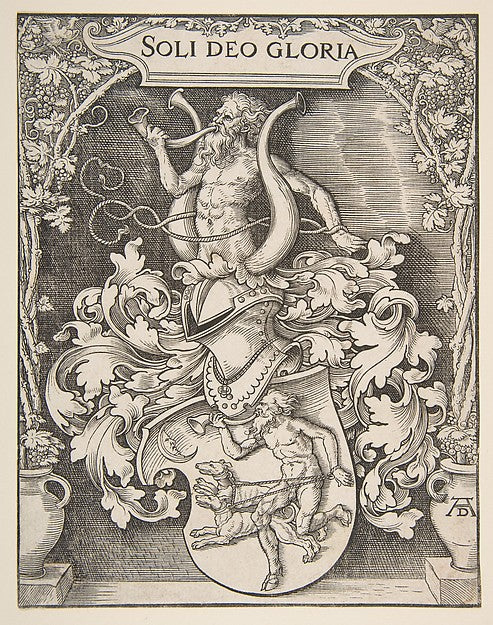 Coat of Arms of Johann Tscherte n.d.-Albrecht Dürer ,  Poster Print Wall Art