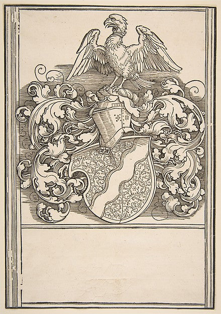 Arms of Michel Beheim n.d.-Albrecht Dürer ,  Poster Print Wall Art
