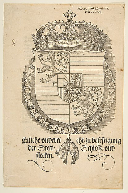 Coat of Arms of Ferdinand I n.d.-Albrecht Dürer ,  Poster Print Wall Art