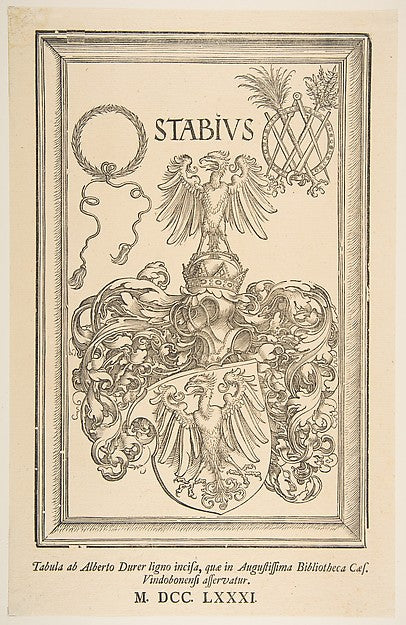 Coat -of-Arms of Johan  Stabius  edition of 1781 n.d.-Albrecht,  Poster Print Wall Art