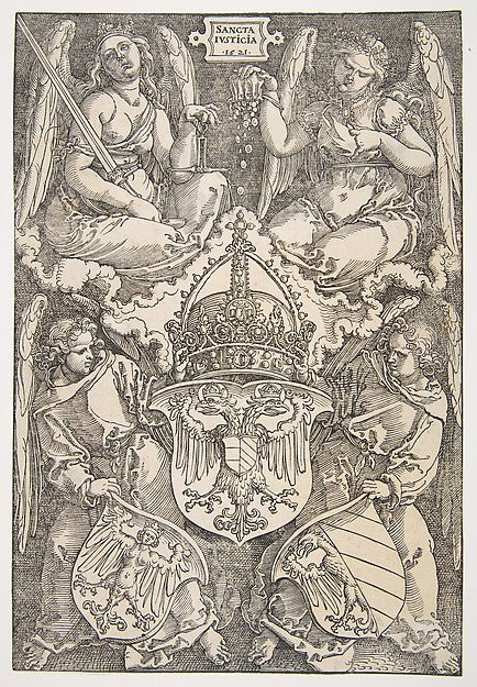The Arms of the German Empire and the City of Nuremberg n.d.-A, Poster Print