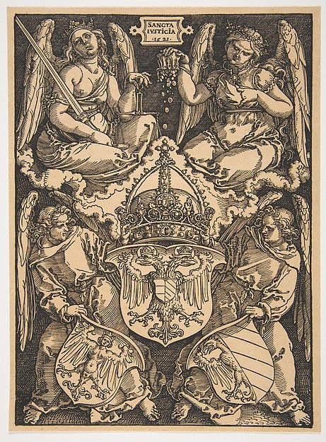 The Arms of the Holy Roman Empire and of the City of Nuremberg, Poster Print