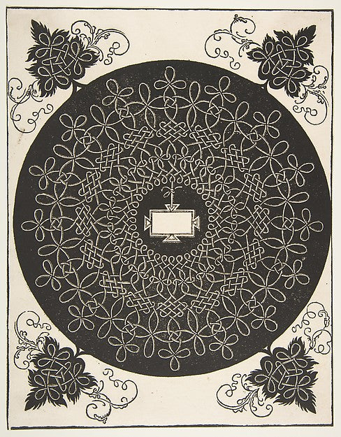 “The First Knot”. Interlaced Roundel with an Oblong Panel in i,16x12"(A3)Poster