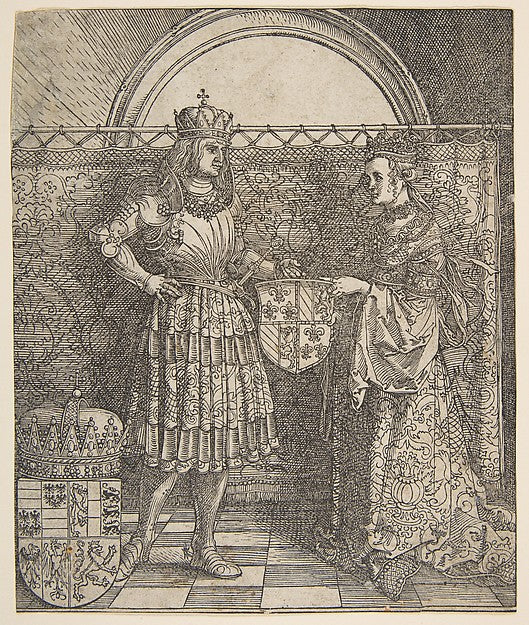 The Betrothal of Mary of Burgundy from the Triumphal Arch of E,  Poster Print