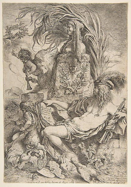 The Genius of Castiglione c1645–47-Giovanni Benedetto Castigli,16x12"(A3) Poster