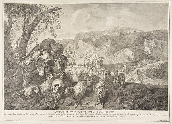 Departure of David the Shepherd from the House of His Father 1,  Poster Print